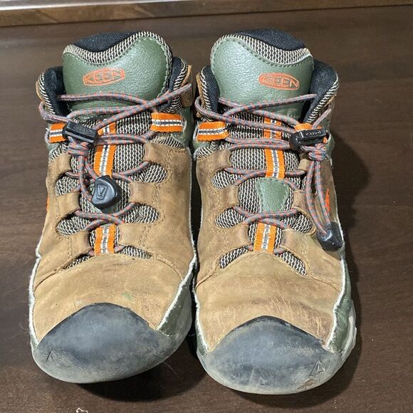 Keen Targhee Mid Waterproof Boot Brown Orange Size 2 Youth - Picture 2 of 11